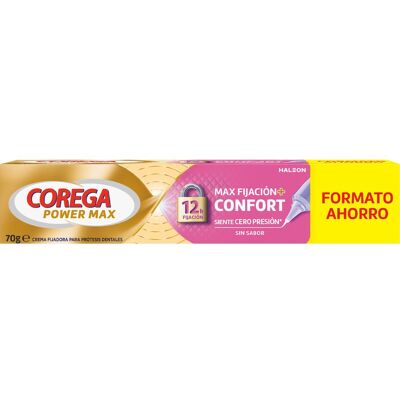 Crema Fijadora para Prótesis Corega Power Max - Duradera, Sin Zinc Crema Fijadora para Prótesis Corega Power Max - Duradera, Sin Zinc