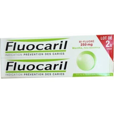 Fluocaril Bi-Fluoré 250 mg Pasta Dentífrica Menta 2x125 ml Fluocaril Bi-Fluoré 250 mg Pasta Dentífrica Menta 2x125 ml