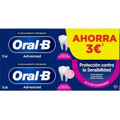 Oral-B Dentífrico Advanced Protección Contra la Sensibilidad 2x75 ml Oral-B Dentífrico Advanced Protección Contra la Sensibilidad 2x75 ml