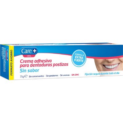 Care+ 75g - Crema Adhesiva para Dentaduras Sin Sabor Care+ 75g - Crema Adhesiva para Dentaduras Sin Sabor