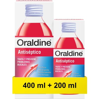 Oraldine Colutorio Antiséptico 400ml + 200ml Oraldine Colutorio Antiséptico 400ml + 200ml