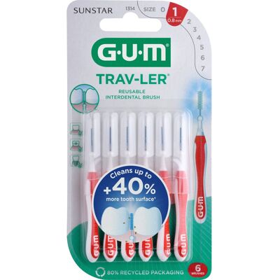 Gum Trav-Ler Cepillo Interdental 0.8mm 6uds Gum Trav-Ler Cepillo Interdental 0.8mm 6uds