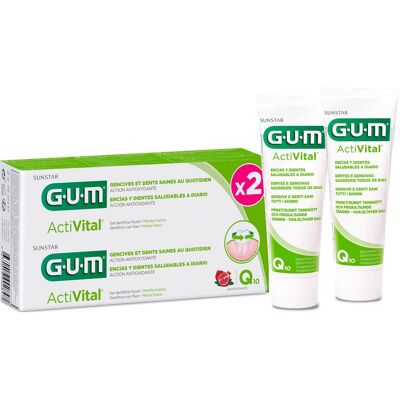 Gum 1ActiVital Gel Dentífrico 2x75 ml Gum 1ActiVital Gel Dentífrico 2x75 ml