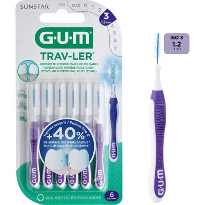 Gum Trav-Ler Cepillo Interdental 1.2 mm 6 uds Gum Trav-Ler Cepillo Interdental 1.2 mm 6 uds