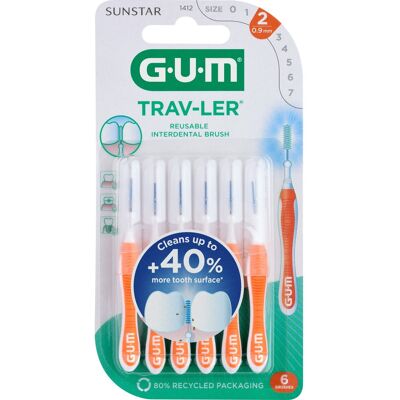 Gum Trav-Ler Brossettes Interdentales 0.9mm - Cepillo Interdental Gum Trav-Ler Brossettes Interdentales 0.9mm - Cepillo Interdental