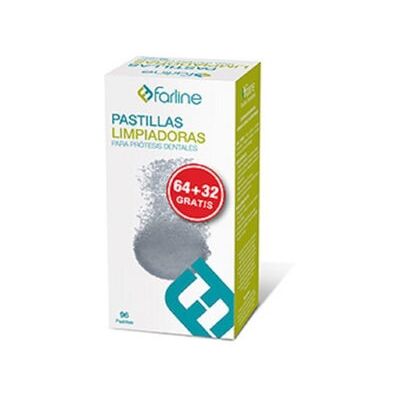 Pastillas Limpiadoras Farline para Prótesis - 96 uds Pastillas Limpiadoras Farline para Prótesis - 96 uds
