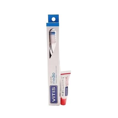 Vitis Medio Cepillo Dental + Pasta Anticaries 15 ml Vitis Medio Cepillo Dental + Pasta Anticaries 15 ml