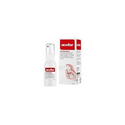 Acofar Clorhexidina 2% 25ml - Spray Antiséptico para Heridas Acofar Clorhexidina 2% 25ml - Spray Antiséptico para Heridas