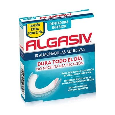 ALGASIV - Almohadillas Adhesivas Protesis Inferior - 18 uds - Almohadillas Adhesivas Protesis Inferior ALGASIV - Almohadillas Adhesivas Protesis Inferior - 18 uds - Almohadillas Adhesivas Protesis Inferior