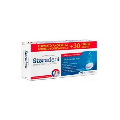 Steradent Limpiador Triple Acción Plus 90 comp Steradent Limpiador Triple Acción Plus 90 comp