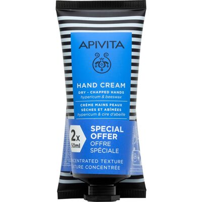 Apivita Crema de Manos Manos Secas con Hipérico 2 X50 ml Apivita Crema de Manos Manos Secas con Hipérico 2 X50 ml