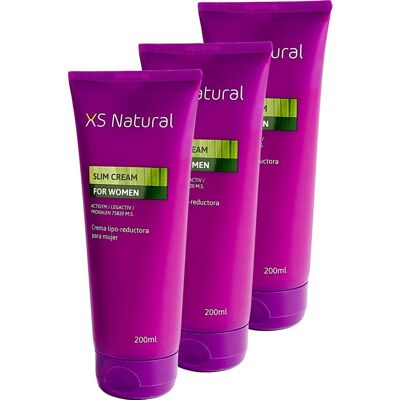 XS Natural Crema Lipo-Reductora Mujer - Estimula la Circulación - 3x200ml XS Natural Crema Lipo-Reductora Mujer - Estimula la Circulación - 3x200ml
