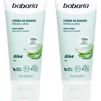 Babaria Crema de Manos Aloe Vera 2 X100 ml Babaria Crema de Manos Aloe Vera 2 X100 ml
