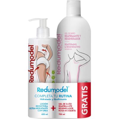Redumodel Gel de Baño Reafirmante Rosa Mosqueta 750ml + Loción Reductora Urea 400ml Redumodel Gel de Baño Reafirmante Rosa Mosqueta 750ml + Loción Reductora Urea 400ml