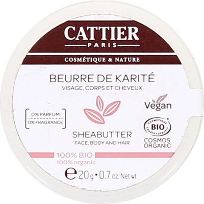 Cattier Manteca de Karité Bio Cara Pelo y Cuerpo 20 g Cattier Manteca de Karité Bio Cara Pelo y Cuerpo 20 g