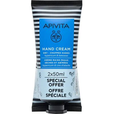 Cuidado de Manos Apivita Hierba de San Juan 2x50ml - Crema para manos secas y agrietadas Cuidado de Manos Apivita Hierba de San Juan 2x50ml - Crema para manos secas y agrietadas