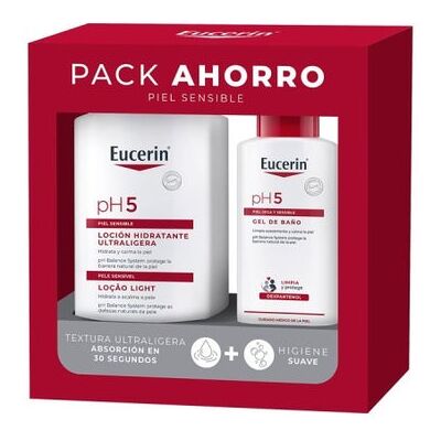 Eucerin Pack Ph5 Loción Ultaligera 1L + Gel Baño 200ml Eucerin Pack Ph5 Loción Ultaligera 1L + Gel Baño 200ml