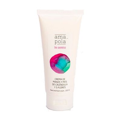 Amapola Biocosmetics Crema Manos Pies Calendula y 5 Flores 100ml Amapola Biocosmetics Crema Manos Pies Calendula y 5 Flores 100ml