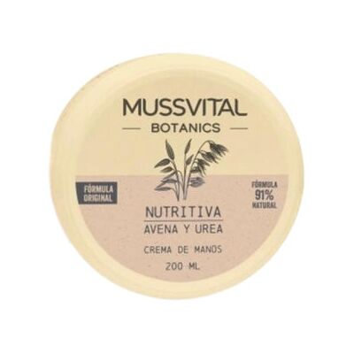 MUSSVITAL Botanics Crema de Manos Nutritiva Avena y Urea 200 ml MUSSVITAL Botanics Crema de Manos Nutritiva Avena y Urea 200 ml