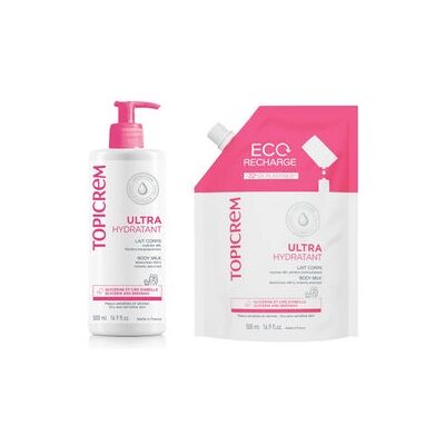 Topicrem Ultra Hydratant Lait corps 500 ml + Eco Recharge 500 ml Topicrem Ultra Hydratant Lait corps 500 ml + Eco Recharge 500 ml