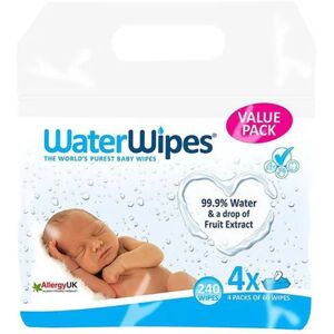 Waterwipes Lingettes Bébé 99,9% 4x60uds