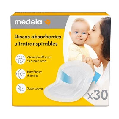 MEDELA Discos Absorbentes Ultratranspirables 30 uds MEDELA Discos Absorbentes Ultratranspirables 30 uds
