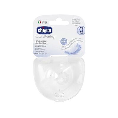 Chicco ® protegepezón silicona t-grande 2uds Chicco ® protegepezón silicona t-grande 2uds