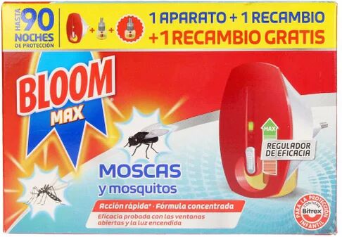 Bloom Pack Max Moscas & Mosquitos Aparato + 2 Recambios