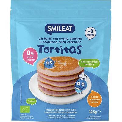 Mezcla ecológica de tortitas de avena y arándanos - Producto alimenticio Mezcla ecológica de tortitas de avena y arándanos - Producto alimenticio