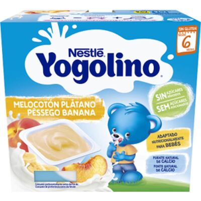 Postre lácteo Yogolino Durazno Plátano - 6m 4x100g Postre lácteo Yogolino Durazno Plátano - 6m 4x100g