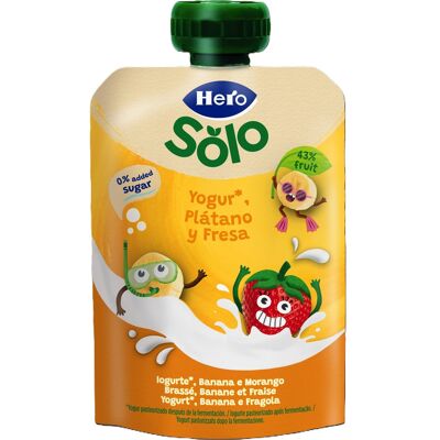 Hero Solo Yogur Plátano y Fresa 100 g Hero Solo Yogur Plátano y Fresa 100 g