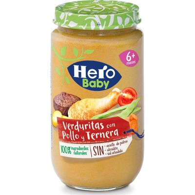 Hero Baby Verduras Pollo Ternera - Comida para bebés Hero Baby Verduras Pollo Ternera - Comida para bebés