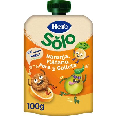 Hero Solo Naranja Plátano Pera y Galleta 100 g Hero Solo Naranja Plátano Pera y Galleta 100 g
