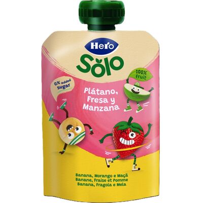 Hero Solo Platano Fresa y Manzana 100 g Hero Solo Platano Fresa y Manzana 100 g