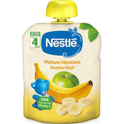 Nestlé Comida para bebés Manzana Plátano - 90g Nestlé Comida para bebés Manzana Plátano - 90g