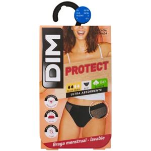 DIM Protect Braga Menstrual Encaje Flujo Medio Negra T-S 1ud