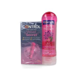 CONTROL Pack Lubricante Thai Passion + Vibrador Velvet Secret