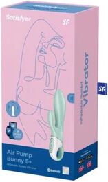 SATISFYER Air Pump Bunny 5+ Vibrator Rabbit Green Inflatable 1ud