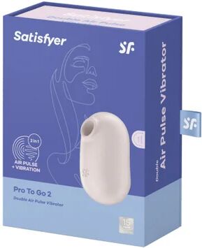 SATISFYER Pro To Go 2 Estimulador y Vibrador Beige 1ud