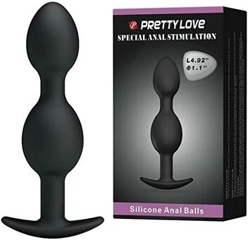 Pretty love Bolas Anales Silicona 12.5 Cm Negro 1ud