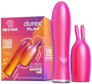 Durex Play Vibe & Tease Conejito Vibrador 2 en 1