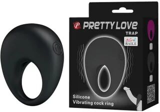 Pretty love Anillo Vibrador Trap Negro 1ud