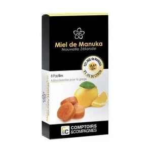 Comptoirs et Compagnies Pastillas de Miel Manuka IAA 10+ y Zumo de Limón 20g mostradores y empresas