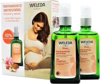 Weleda Mum Tratamiento Antiestrías Aceite de Masaje 2x100ml