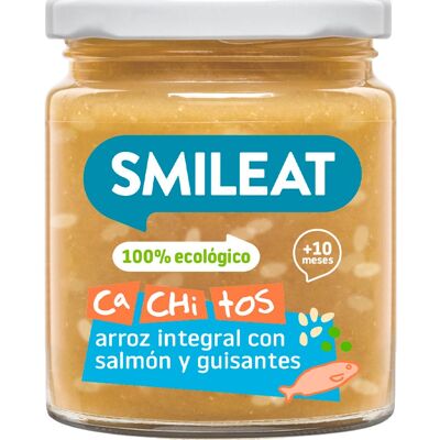 Smileat Comida para Bebés Salmón Guisantes Arroz 230g Smileat Comida para Bebés Salmón Guisantes Arroz 230g