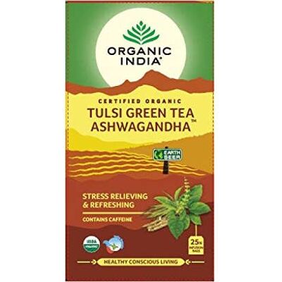 Té Verde Tulsi Ashwagandha Orgánico - Impulso Herbal Té Verde Tulsi Ashwagandha Orgánico - Impulso Herbal