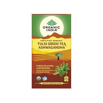 Té Verde Tulsi Ashwagandha Orgánico - Impulso Herbal Té Verde Tulsi Ashwagandha Orgánico - Impulso Herbal