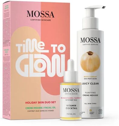 Mossa Set Glow Holiday Skin Juicy Clean Purifying Creme-Mousse 190ml + Vitamin Cocktail Facial Oil 30ml