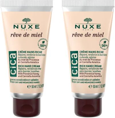 Nuxe Rêve de Miel CICA Crema de Manos Rica 2x50ml