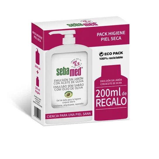 Sebamed Emulsión Sin Jabón Aceite Oliva 1L + 200ml